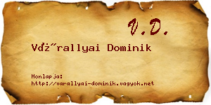 Várallyai Dominik névjegykártya