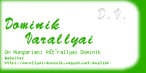 dominik varallyai business card